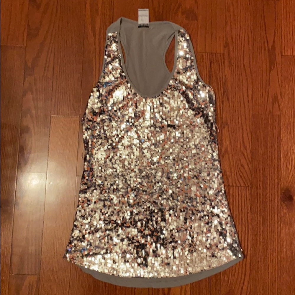 Zara Sequin Racerback Tank